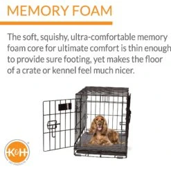 K&H Pet Products Memory Foam Dog Crate Pad, Gray 11 K&H Pet Products Memory Foam Dog Crate Pad, Gray -Pet Care Sales 100545 PT2. AC SS1800 V1629848549