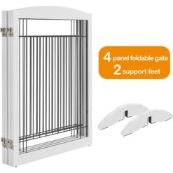 Yaheetech 4-Panel Dog Gate -Pet Care Sales 1033302 PT3. AC SS1800 V1703798894