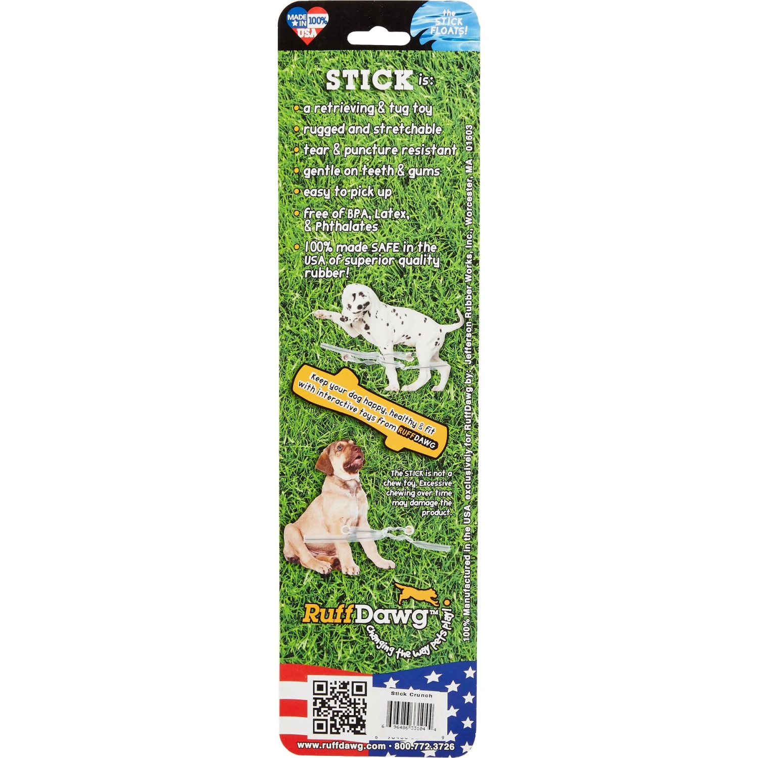 Ruff Dawg Crunch Stick Dog Fetch Toy, Color Varies 5 Ruff Dawg Crunch Stick Dog Fetch Toy, Color Varies - Image 5