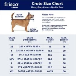 Frisco Heavy Duty Fold & Carry Double Door Collapsible Wire Dog Crate -Pet Care Sales 109789 PT2. AC SS1800 V1672870100