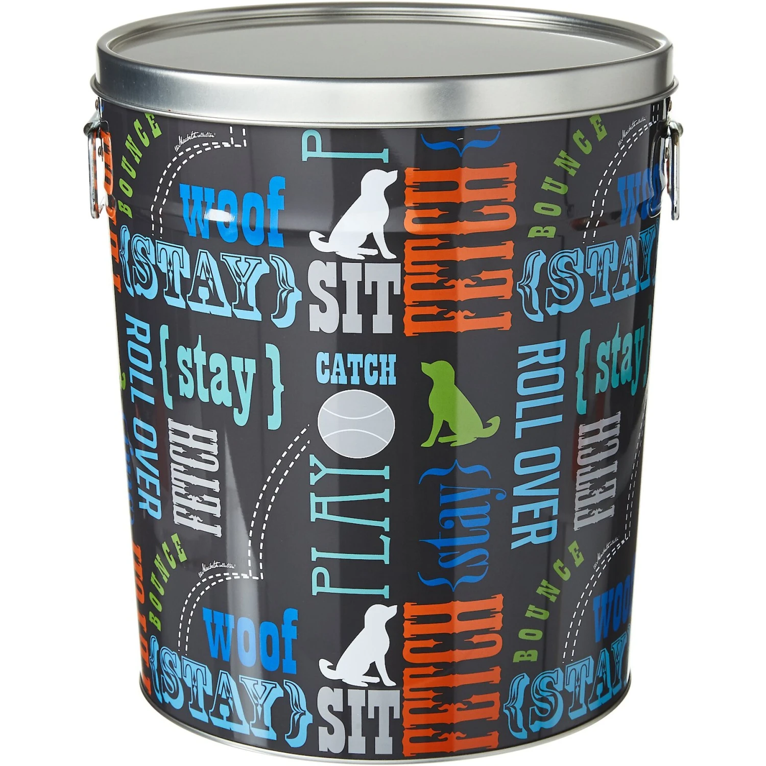Paw Prints Pet Food Storage Bin, Word Design 1 Paw Prints Pet Food Storage Bin, Word Design