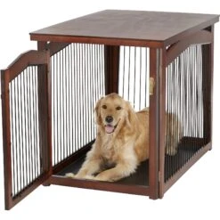 Merry Products 2-in-1 Configurable Single Door Furniture Style Dog Crate & Gate -Pet Care Sales 118024 PT3. AC SS1800 V1569020300