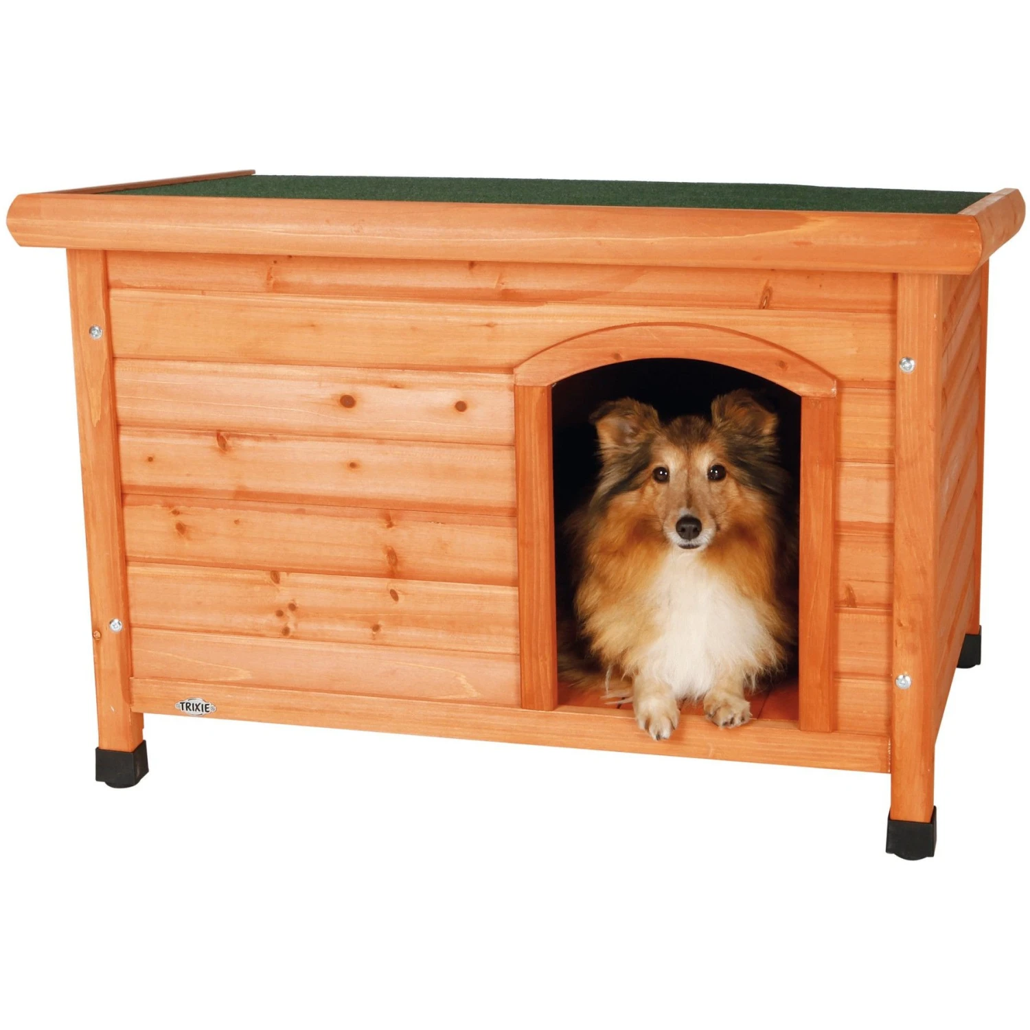 TRIXIE Natura Classic Dog House With Weatherproof Finish, Elevated Floor 2 TRIXIE Natura Classic Dog House With Weatherproof Finish, Elevated Floor - Image 2