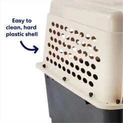 Frisco Plastic Dog & Cat Kennel, Almond & Black 10 Frisco Plastic Dog & Cat Kennel, Almond & Black -Pet Care Sales 120138 PT3. AC SS1800 V1667228948