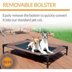 K&H Pet Products Original Bolster Pet Cot Elevated Dog Bed, Chocolate -Pet Care Sales 121246 PT3. AC SS1800 V1620844434