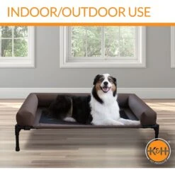 K&H Pet Products Original Bolster Pet Cot Elevated Dog Bed, Chocolate -Pet Care Sales 121246 PT4. AC SS1800 V1620844404