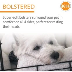 K&H Pet Products Deluxe Bolster Dog Crate Pad, Natural -Pet Care Sales 121299 PT4. AC SS1800 V1681849737