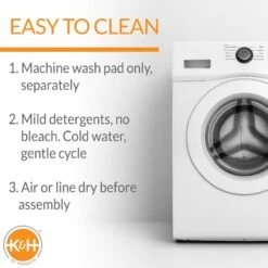 K&H Pet Products Deluxe Bolster Dog Crate Pad, Natural -Pet Care Sales 121299 PT5. AC SS1800 V1681849653