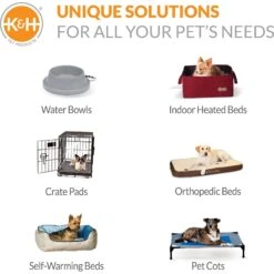K&H Pet Products Deluxe Bolster Dog Crate Pad, Natural -Pet Care Sales 121299 PT7. AC SS1800 V1681849650