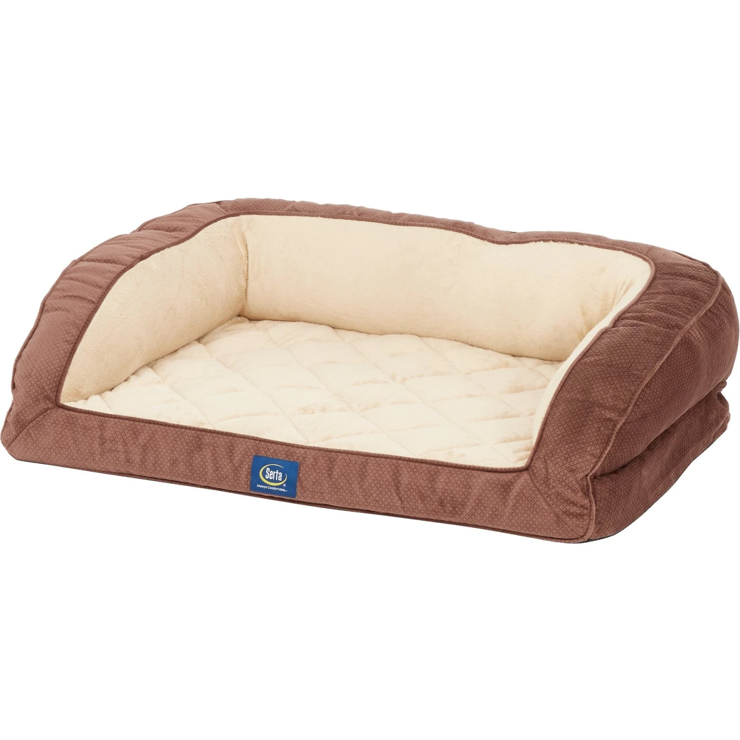 Serta Quilted Orthopedic Bolster Dog Bed With Removable Cover 2 Serta Quilted Orthopedic Bolster Dog Bed With Removable Cover - Image 2