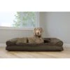 FurHaven Plush & Suede Bolster Dog Bed With Removable Cover