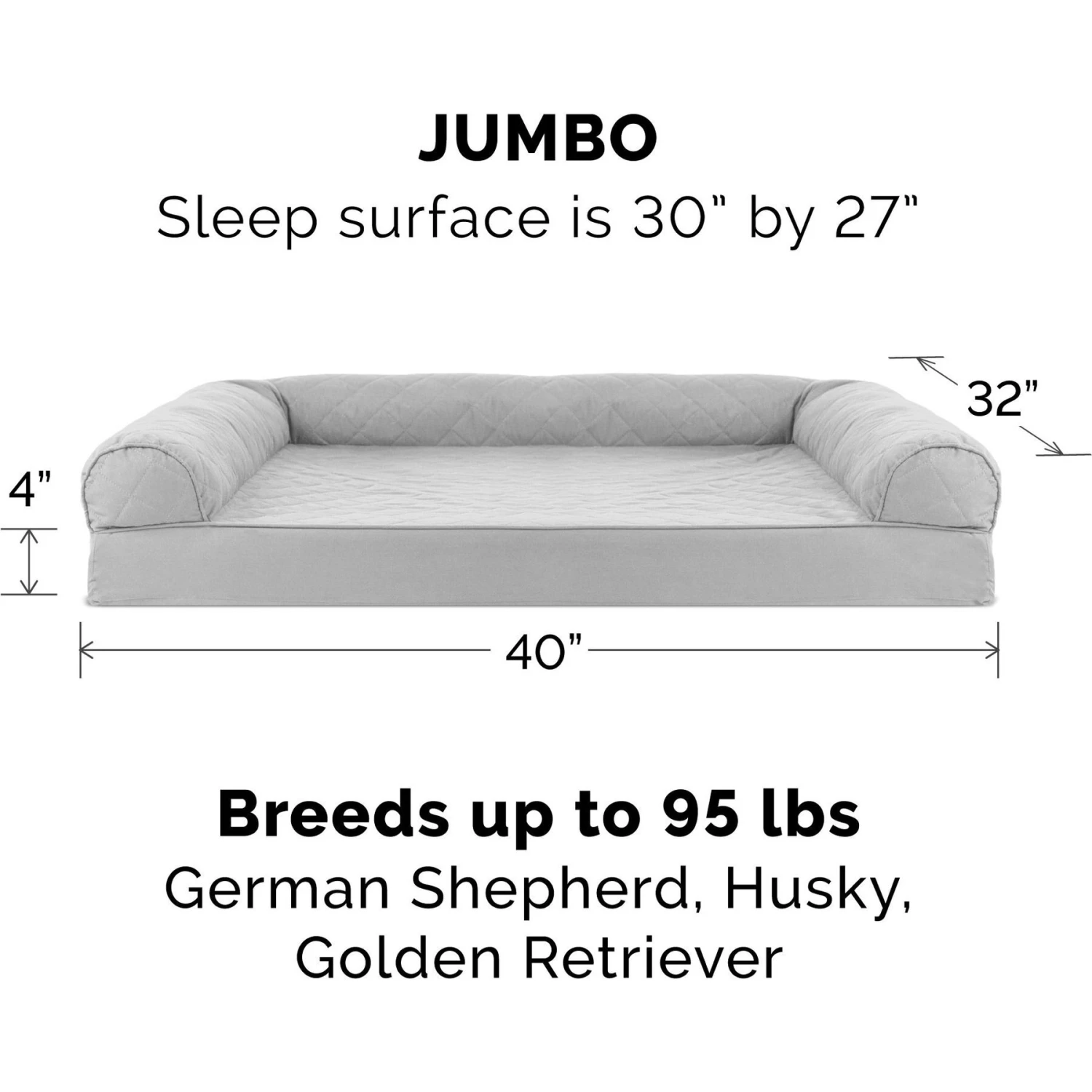 FurHaven Quilted Orthopedic Sofa Cat & Dog Bed With Removable Cover 5 FurHaven Quilted Orthopedic Sofa Cat & Dog Bed With Removable Cover - Image 5