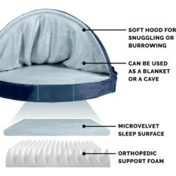 FurHaven Microvelvet Snuggery Orthopedic Cat & Dog Bed With Removable Cover 12 FurHaven Microvelvet Snuggery Orthopedic Cat & Dog Bed With Removable Cover -Pet Care Sales 145029 PT3. AC SS1800 V1693918818
