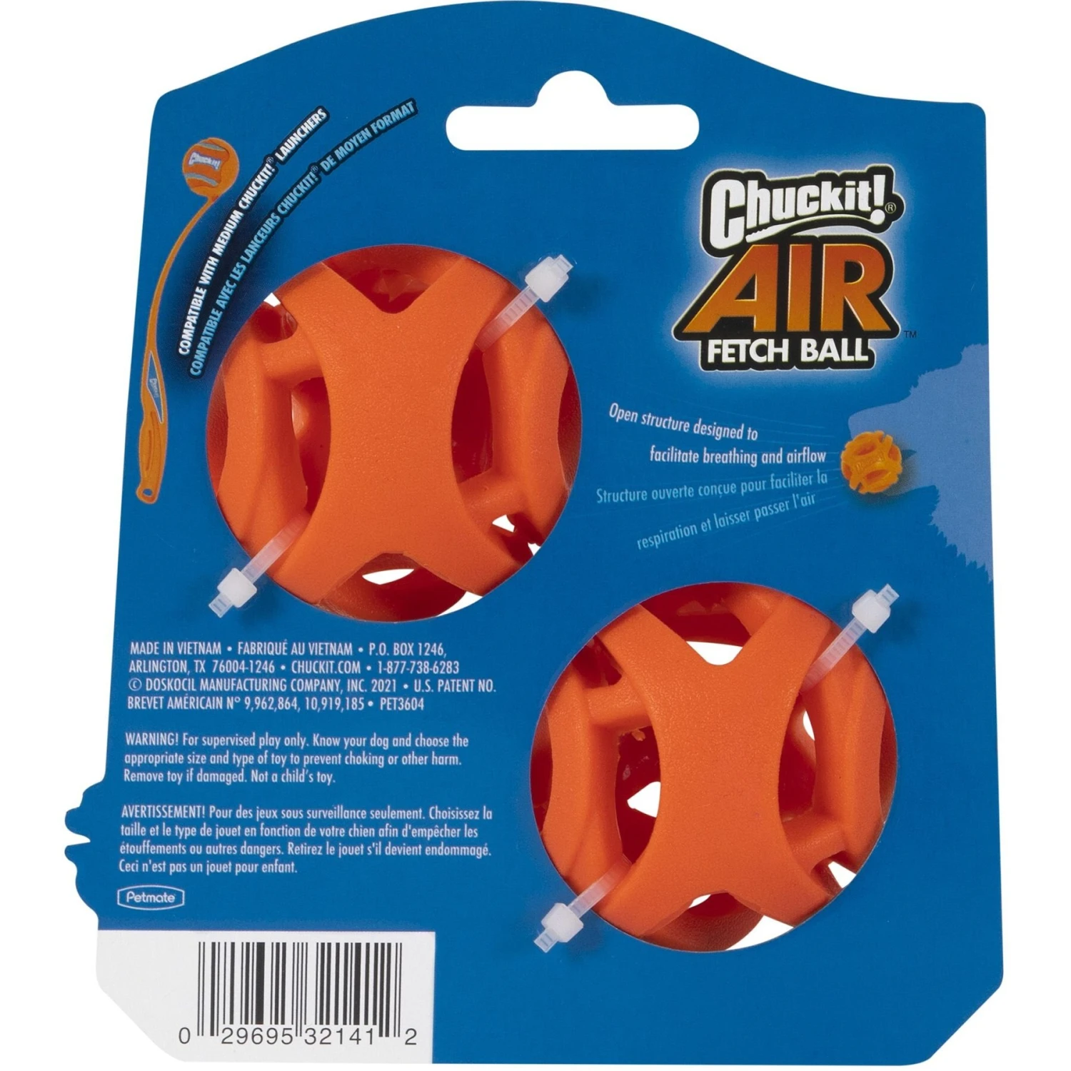 Chuckit! Air Fetch Ball 2-Pack Dog Toy 2 Chuckit! Air Fetch Ball 2-Pack Dog Toy - Image 2