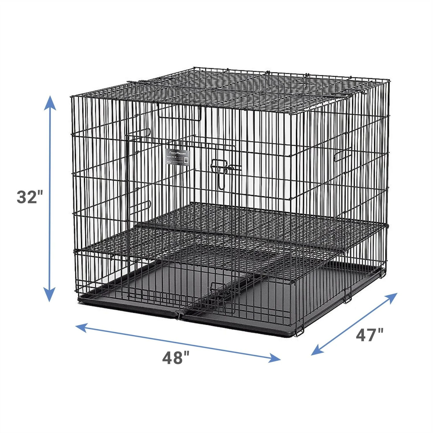 MidWest Double Door Collapsible Wire Puppy Crate 6 MidWest Double Door Collapsible Wire Puppy Crate - Image 6