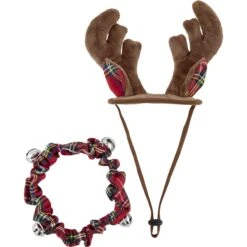 Frisco Holiday Antler Headband & Bell Collar Dog & Cat Costume -Pet Care Sales 160658 PT3. AC SS1800 V1568818030