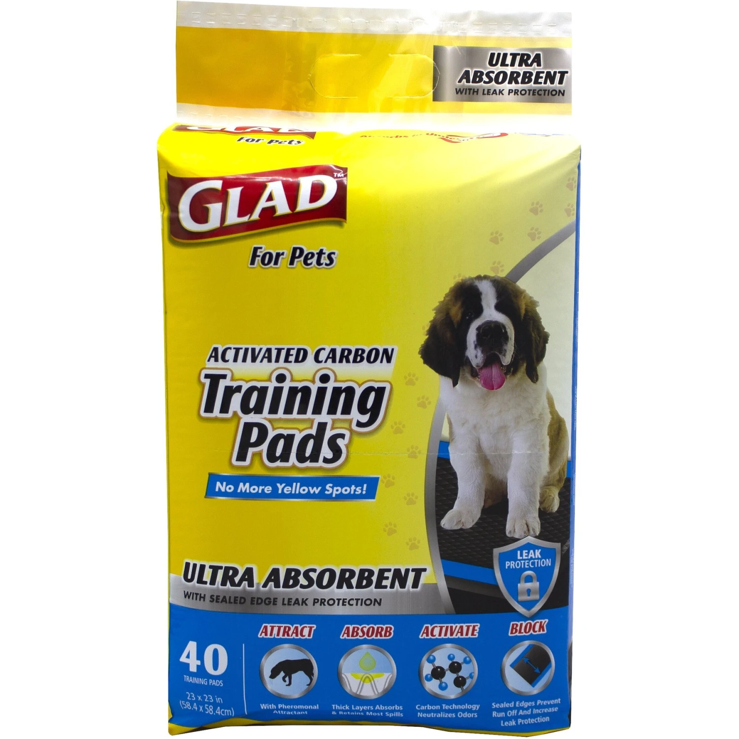 Glad For Pets Activated Carbon Ultra-Absorbent Dog Training Pads 1 Glad For Pets Activated Carbon Ultra-Absorbent Dog Training Pads