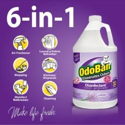 OdoBan Disinfectant Laundry & Air Freshener Concentrate, Lavender Scent 10 OdoBan Disinfectant Laundry & Air Freshener Concentrate, Lavender Scent -Pet Care Sales 169640 PT3. AC SS1800 V1638939095