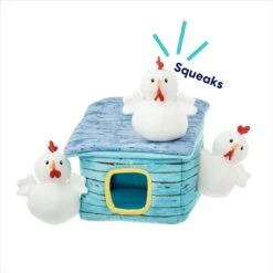 Frisco Chicken Coop Hide & Seek Puzzle Plush Squeaky Dog Toy -Pet Care Sales 174755 PT3. AC SS1800 V1691783971