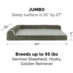 FurHaven Two-Tone Deluxe Chaise Memory Top Cat & Dog Bed With Removable Cover 13 FurHaven Two-Tone Deluxe Chaise Memory Top Cat & Dog Bed With Removable Cover -Pet Care Sales 176268 PT4. AC SS1800 V1667228571