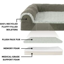 FurHaven Two-Tone Deluxe Chaise Memory Top Cat & Dog Bed With Removable Cover 14 FurHaven Two-Tone Deluxe Chaise Memory Top Cat & Dog Bed With Removable Cover -Pet Care Sales 176268 PT5. AC SS1800 V1606786088