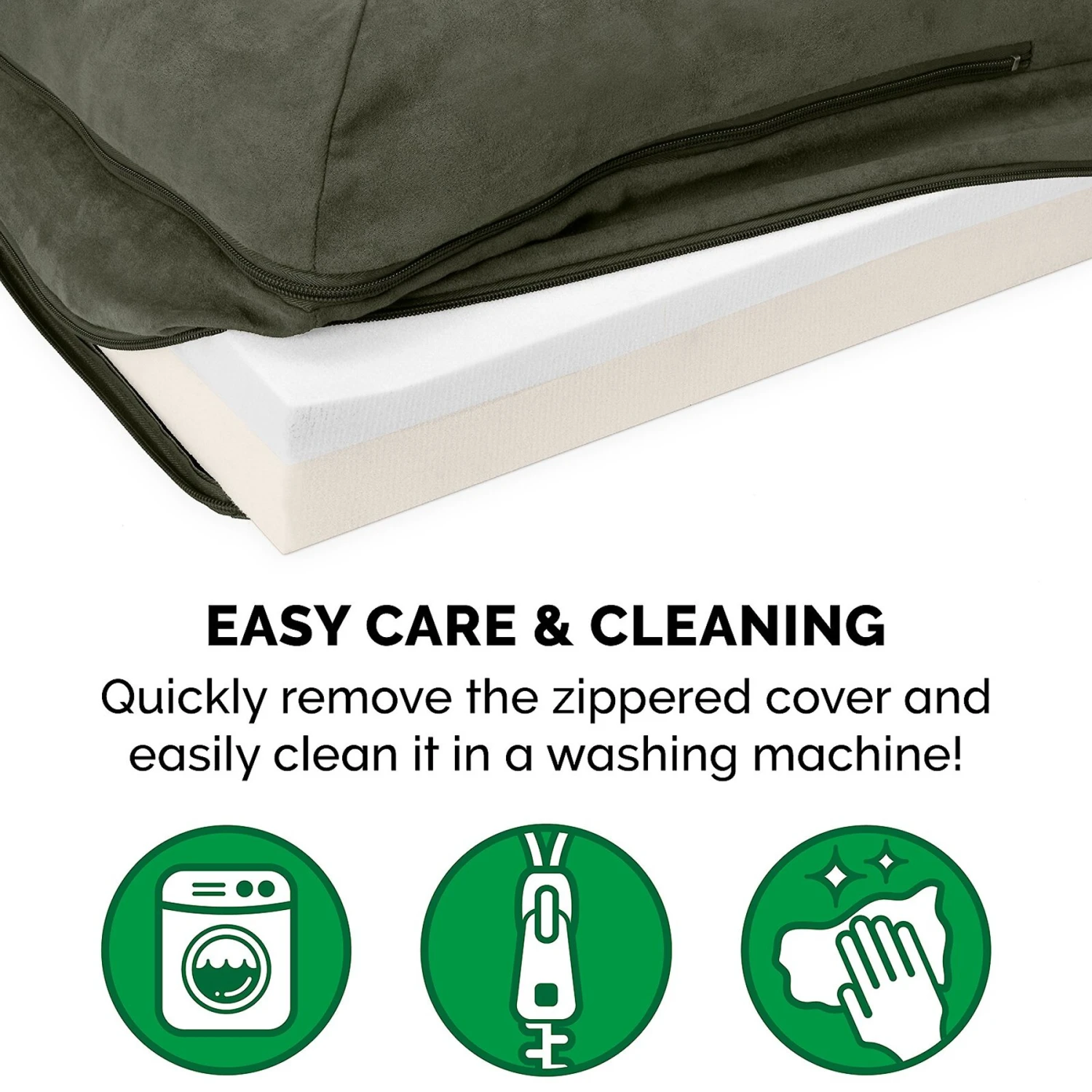 FurHaven Two-Tone Deluxe Chaise Memory Top Cat & Dog Bed With Removable Cover 8 FurHaven Two-Tone Deluxe Chaise Memory Top Cat & Dog Bed With Removable Cover - Image 8