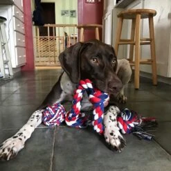 Otterly Pets 4" Ball & 23" Three Knot Handled Dog Rope Toys -Pet Care Sales 178531 PT2. AC SS1800 V1589381454