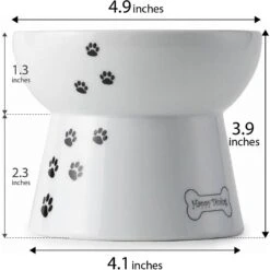 Necoichi Ceramic Elevated Dog Food Bowl, 1.5-cup -Pet Care Sales 183507 PT5. AC SS1800 V1627495596
