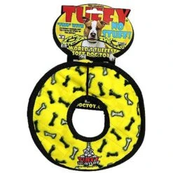 Tuffy's No Stuff Ultimate Ring Bone Squeaky Plush Dog Toy -Pet Care Sales 184091 PT5. AC SS1800 V1589570768