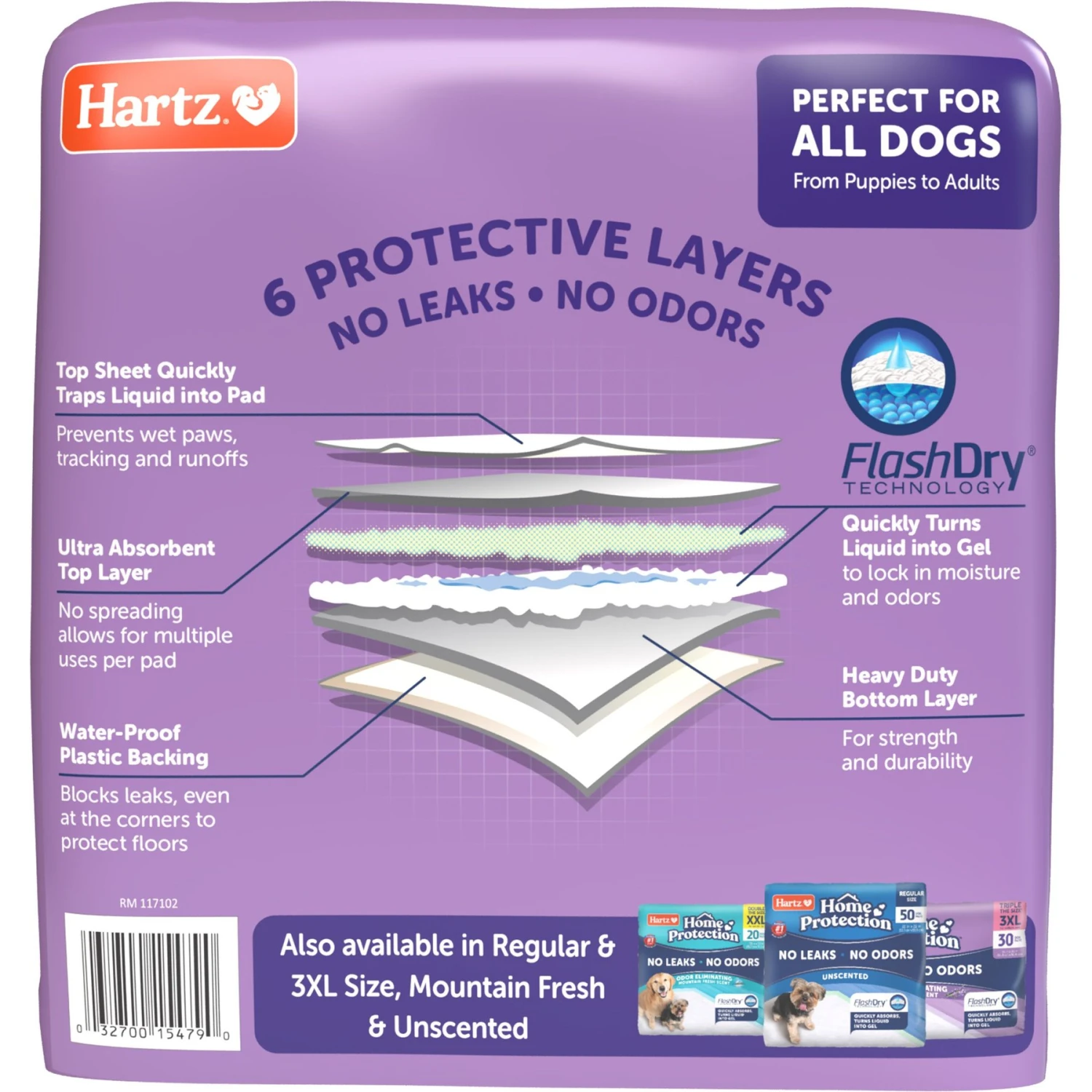 Hartz Home Protection No Odor No Leaks Lavender Scented XX-Large Dog Pads 8 Hartz Home Protection No Odor No Leaks Lavender Scented XX-Large Dog Pads - Image 8