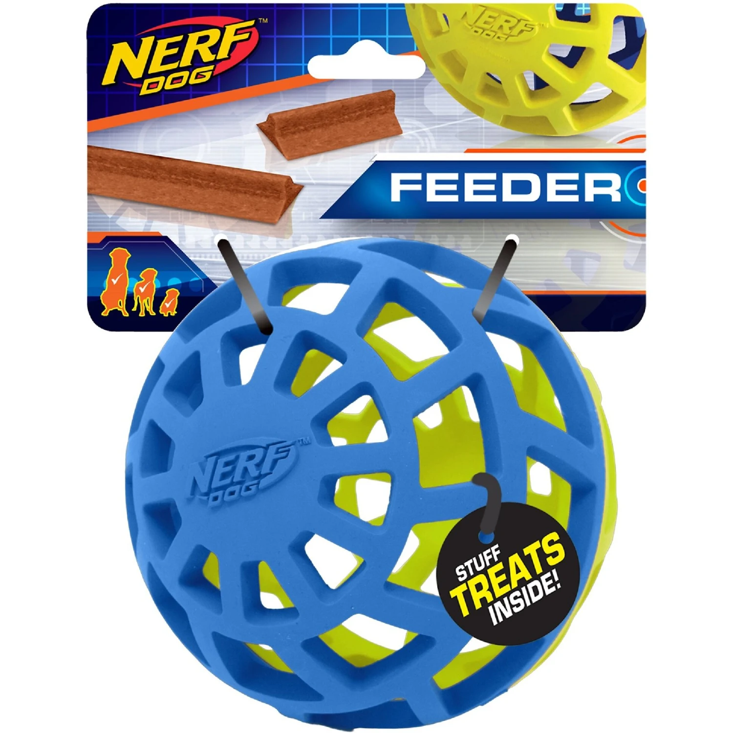 Nerf Dog Feeder EXO Ball Dog Toy, 3.8-in 1 Nerf Dog Feeder EXO Ball Dog Toy, 3.8-in