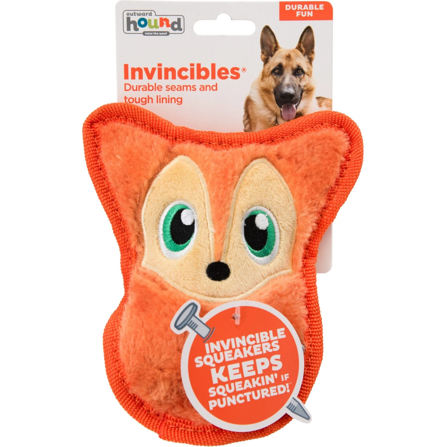 Outward Hound Invincibles Squeaky Stuffing-Free Plush Dog Toy 6 Outward Hound Invincibles Squeaky Stuffing-Free Plush Dog Toy - Image 6