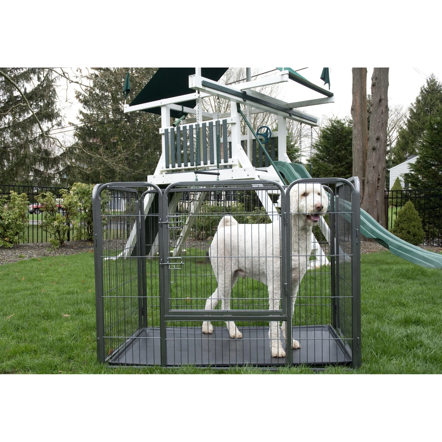 Iconic Pet Heavy Duty Rectangular Wire Dog Playpen 3 Iconic Pet Heavy Duty Rectangular Wire Dog Playpen - Image 3