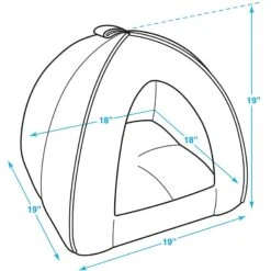 Best Pet Supplies Linen Tent Covered Cat & Dog Bed -Pet Care Sales 193071 PT3. AC SS1800 V1568064433