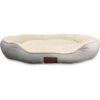 American Kennel Club AKC Chevron Bolster Cat & Dog Bed