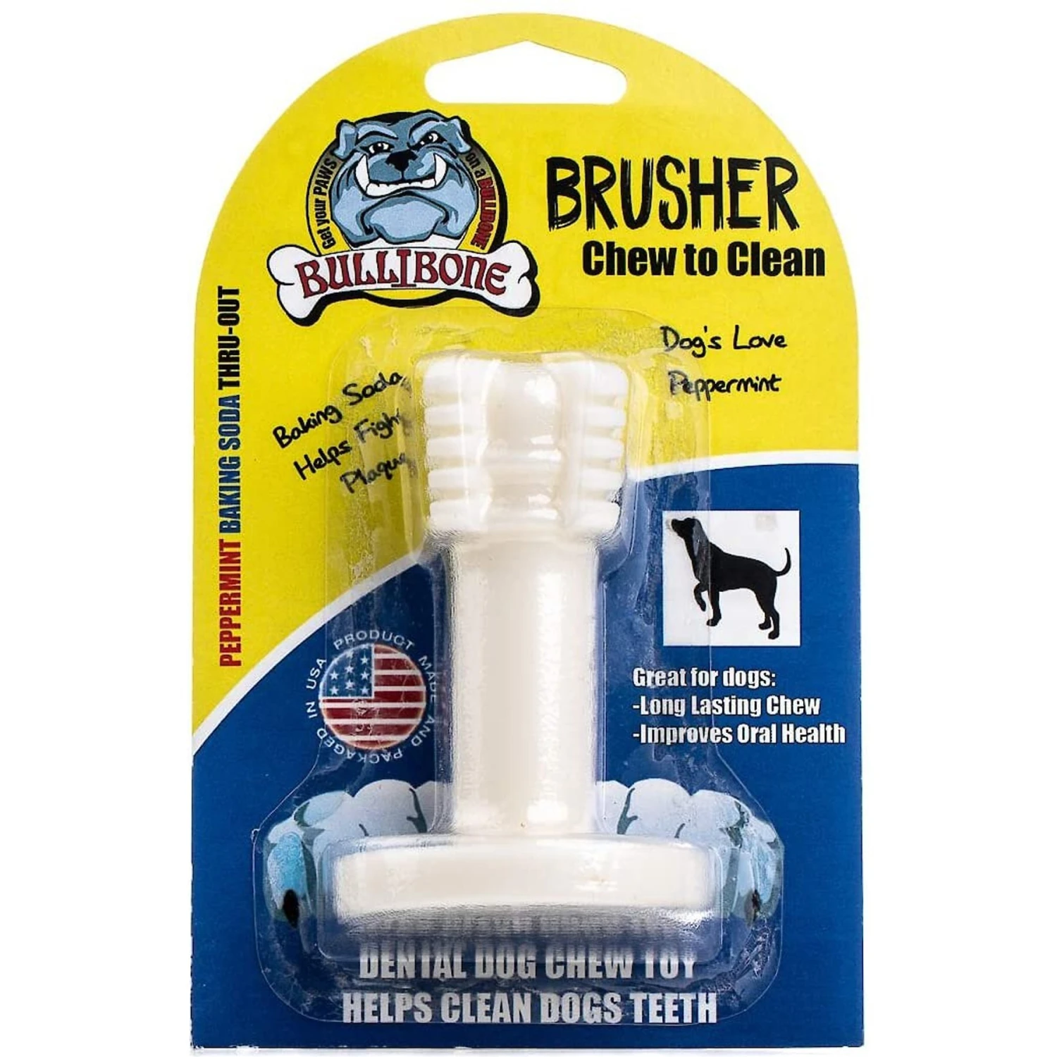 BulliBone Brusher Dental Dog Chew Toy 1 BulliBone Brusher Dental Dog Chew Toy