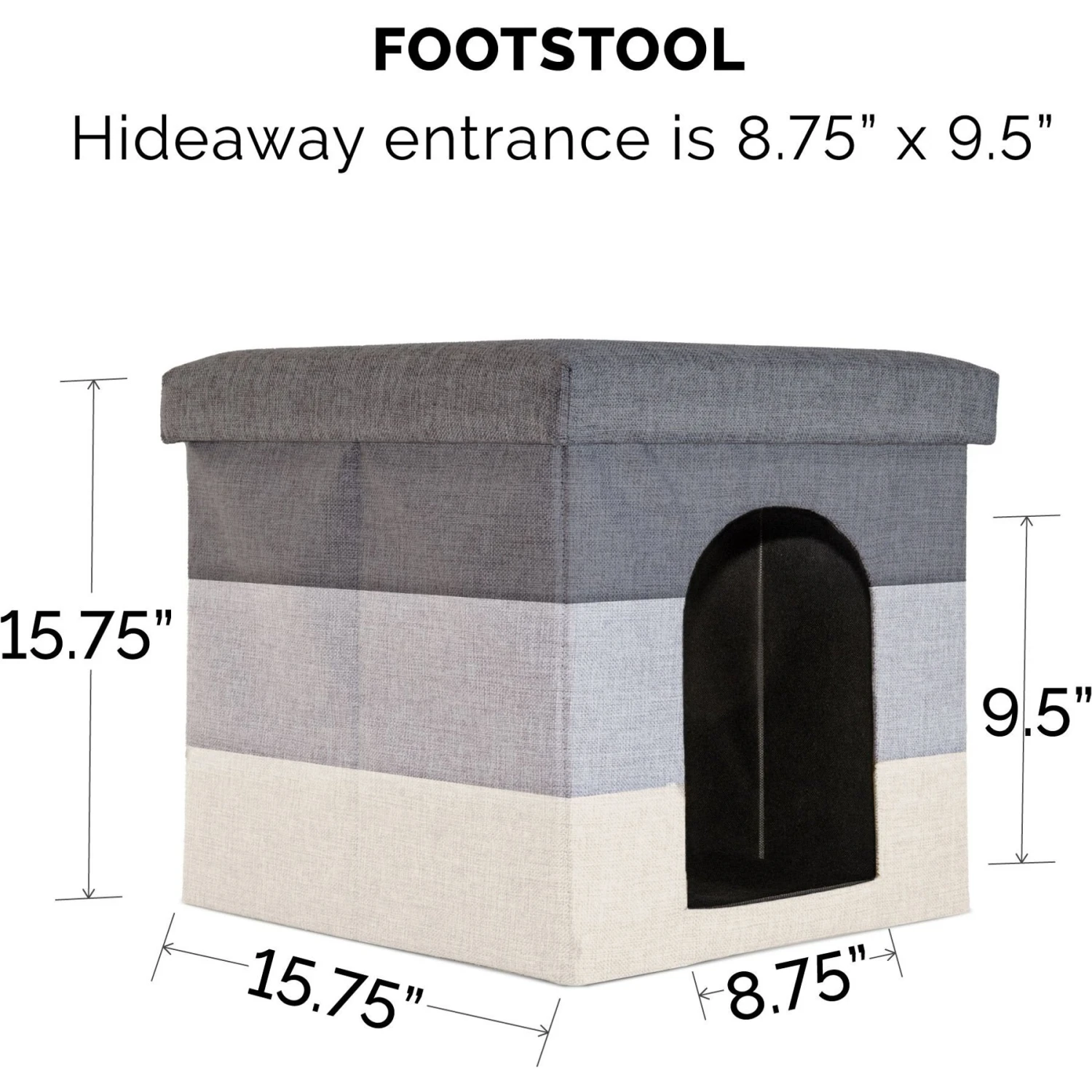 FurHaven House Footstool & Ottoman Dog & Cat Bed 4 FurHaven House Footstool & Ottoman Dog & Cat Bed - Image 4