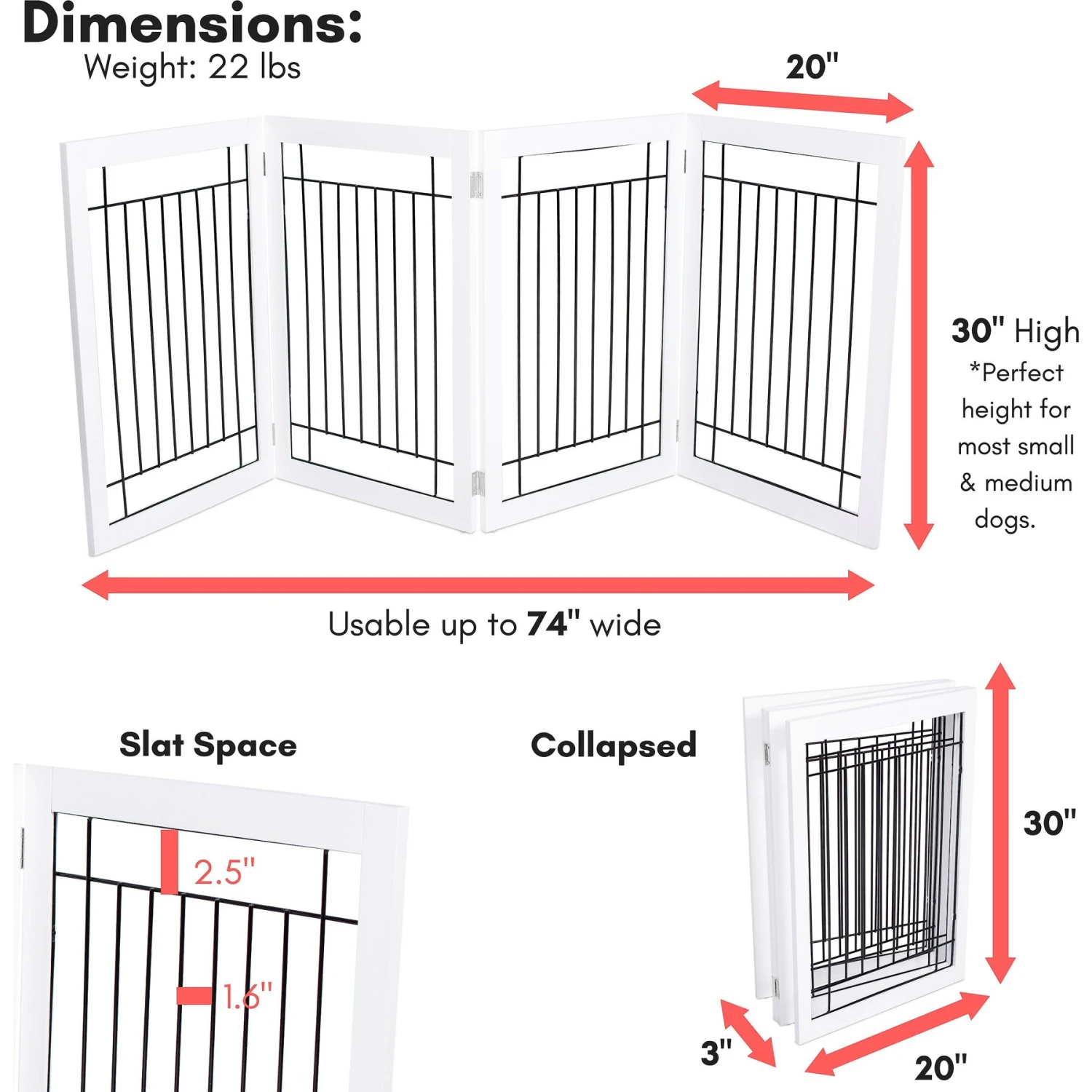 Internet's Best Traditional Wire Dog Gate, 30-in 2 Internet's Best Traditional Wire Dog Gate, 30-in - Image 2
