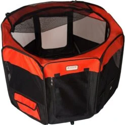 Armarkat Model PP002R Portable Soft-sided Dog & Cat Playpen, Black & Red -Pet Care Sales 200779 PT5. AC SS1800 V1627689389