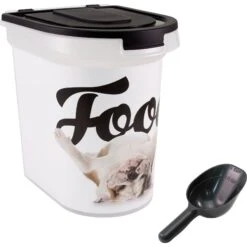 Paw Prints Bulldog Pet Food Storage Container, 26-lb -Pet Care Sales 206532 PT2. AC SS1800 V1571924345