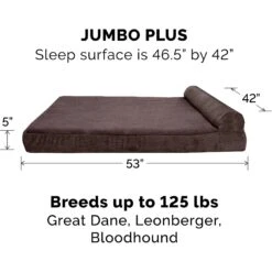 FurHaven Chaise Lounge Memory Top Cat & Dog Bed With Removable Cover -Pet Care Sales 206599 PT3. AC SS1800 V1585666368