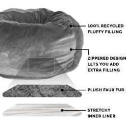 FurHaven Plush Ball Pillow Dog Bed With Removable Cover 14 FurHaven Plush Ball Pillow Dog Bed With Removable Cover -Pet Care Sales 206757 PT5. AC SS1800 V1617148025