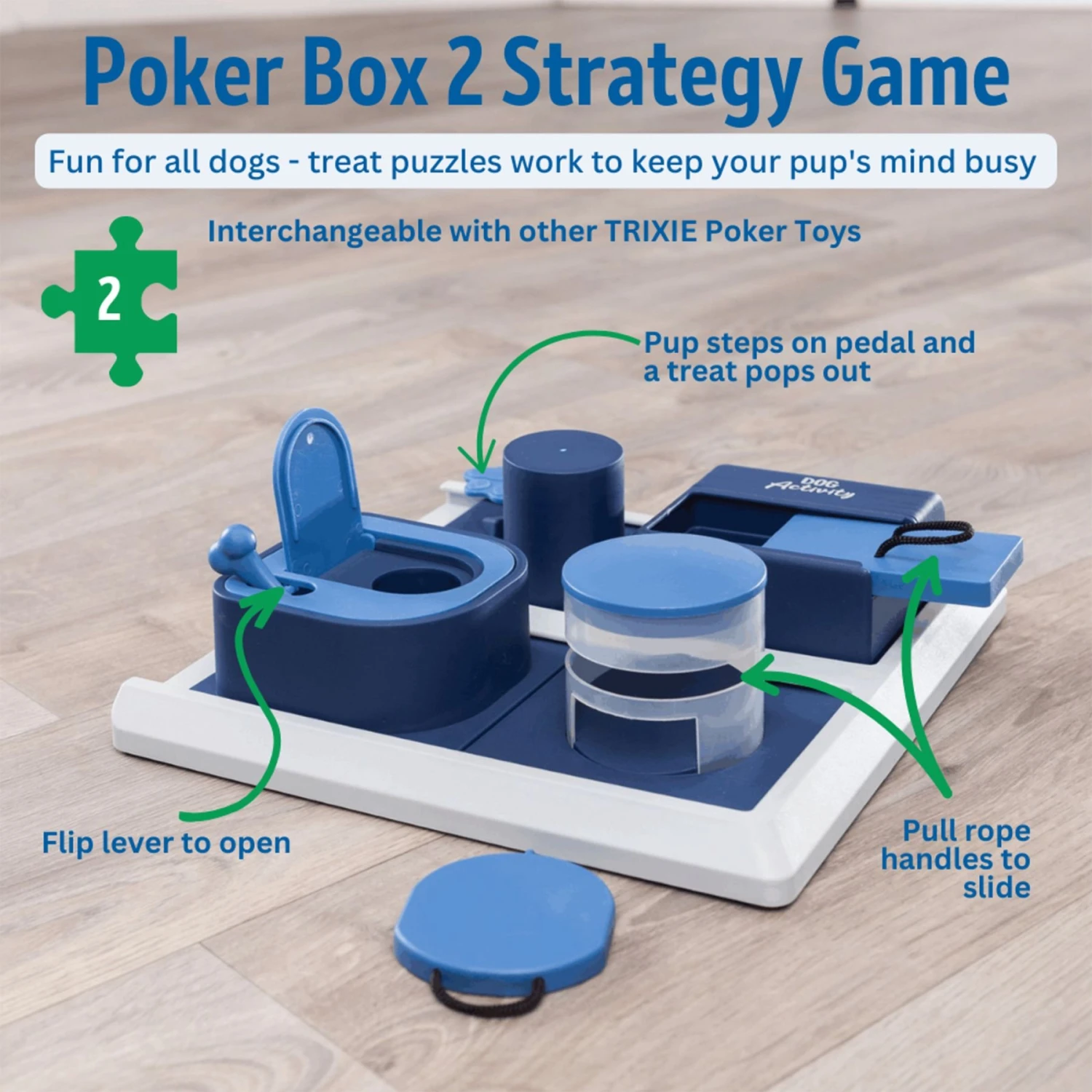 TRIXIE Poker Box 2 Activity Strategy Game Dog Toy 4 TRIXIE Poker Box 2 Activity Strategy Game Dog Toy - Image 4