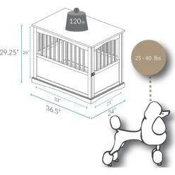 Casual Home End Table Dog Crate -Pet Care Sales 209970 PT2. AC SS1800 V1618346224
