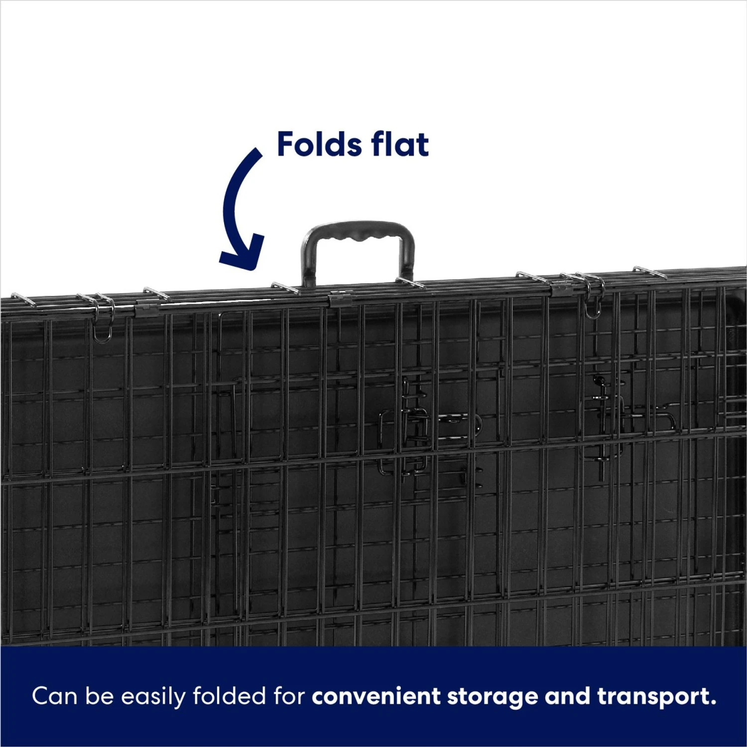 Frisco Fold & Carry Single Door Collapsible Wire Dog Crate & Mat Kit 4 Frisco Fold & Carry Single Door Collapsible Wire Dog Crate & Mat Kit - Image 4