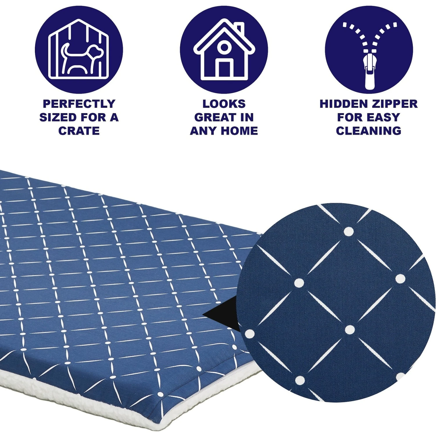 MidWest QuietTime Couture Paxton Reversible Dog Crate Mat 3 MidWest QuietTime Couture Paxton Reversible Dog Crate Mat - Image 3