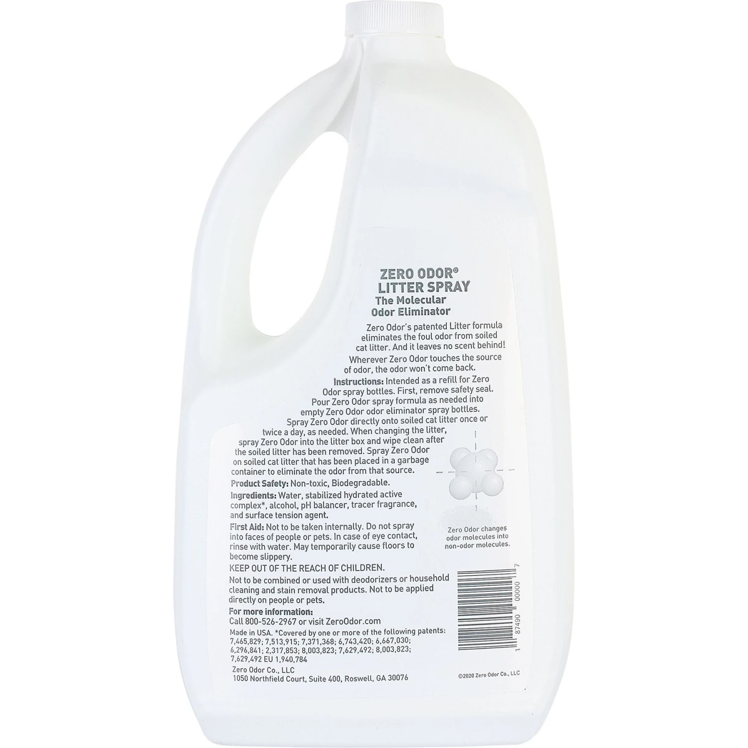 Zero Odor Litter Spray & Pet Odor Eliminator, 64-oz Bottle 2 Zero Odor Litter Spray & Pet Odor Eliminator, 64-oz Bottle - Image 2