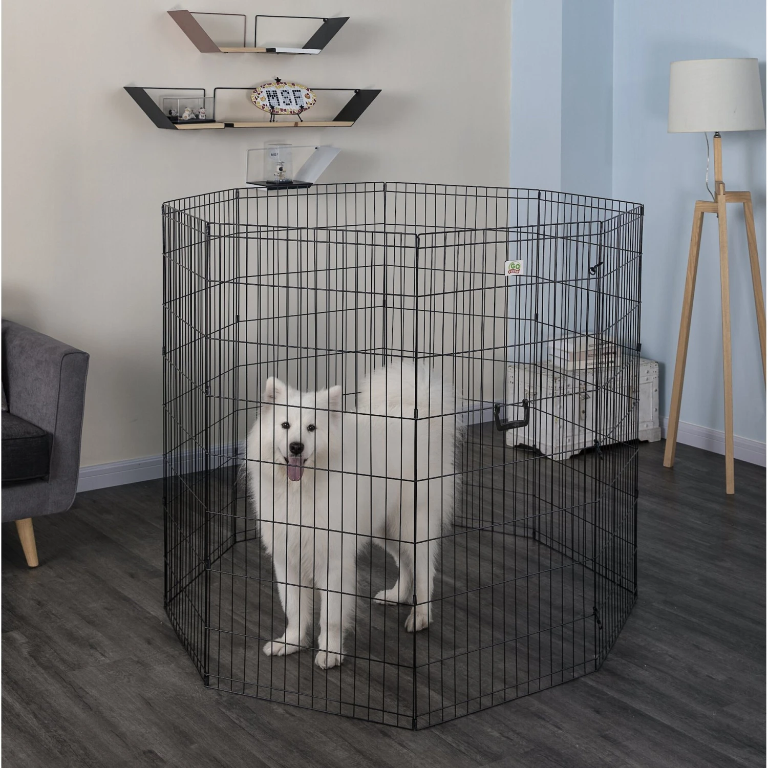Go Pet Club Foldable Wire Dog Exercise Pen 1 Go Pet Club Foldable Wire Dog Exercise Pen