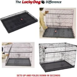 Lucky Dog Sliding Double Door Wire Dog Crate 16 Lucky Dog Sliding Double Door Wire Dog Crate -Pet Care Sales 217625 PT7. AC SS1800 V1580827522