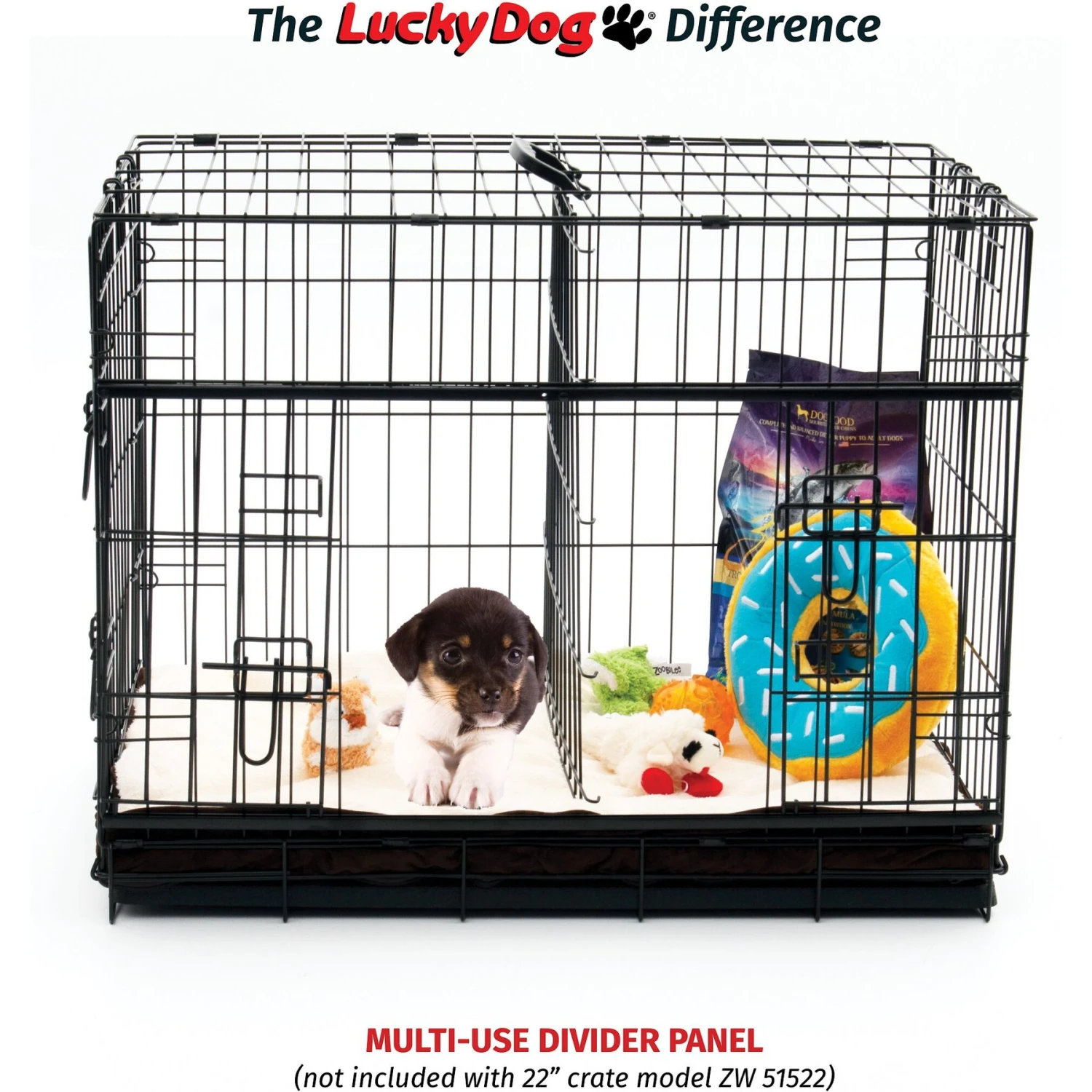 Lucky Dog Sliding Double Door Wire Dog Crate 9 Lucky Dog Sliding Double Door Wire Dog Crate - Image 9